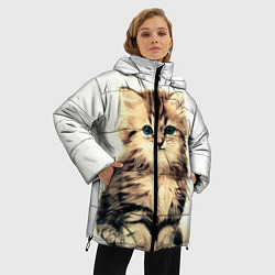 Куртка зимняя женская Котёнок, цвет: 3D-черный — фото 2