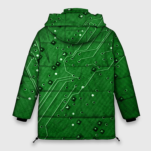 Женская зимняя куртка Печатная плата и диод / 3D-Черный – фото 2