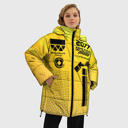 Куртка зимняя женская Киберпанк униформа, цвет: 3D-черный — фото 2