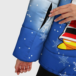 Куртка зимняя женская НОВОГОДНИЙ ПИКАЧУ, цвет: 3D-черный — фото 2