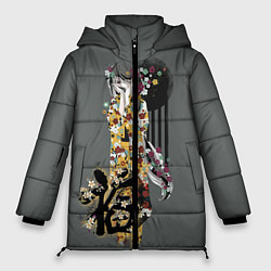 Куртка зимняя женская Гейша, цвет: 3D-черный