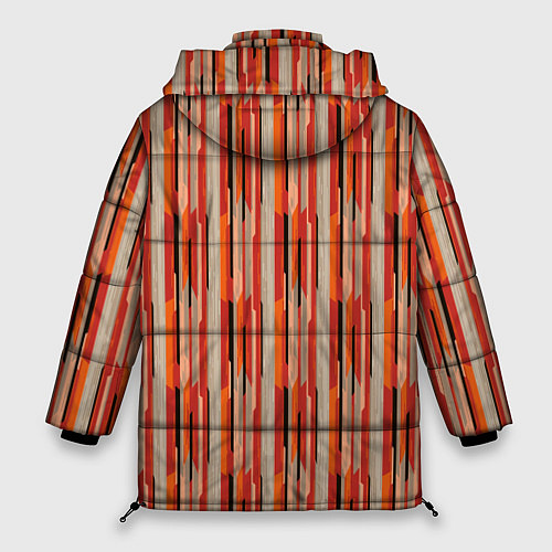 Женская зимняя куртка Ритм полос / 3D-Черный – фото 2