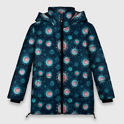 Куртка зимняя женская Ковид-19, цвет: 3D-черный