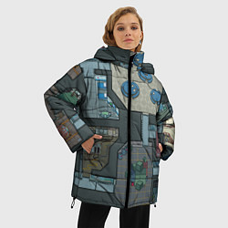 Куртка зимняя женская AMONG US - КАРТА, цвет: 3D-черный — фото 2