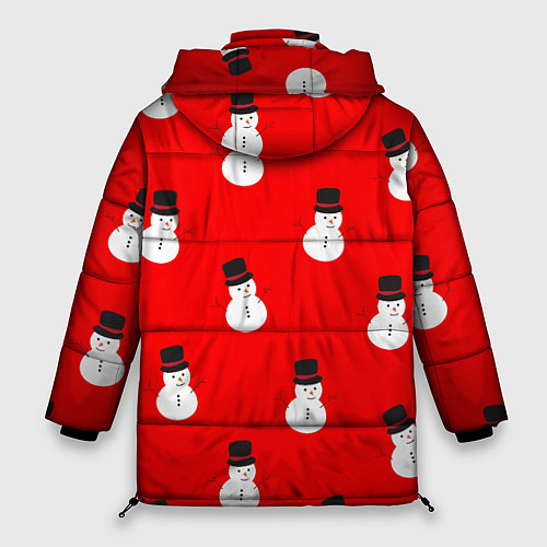 Женская зимняя куртка Снеговики / 3D-Черный – фото 2