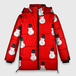 Женская зимняя куртка Снеговики