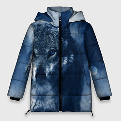 Куртка зимняя женская Красивый волк, цвет: 3D-светло-серый