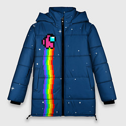 Куртка зимняя женская AMONG US - NYAN CREWMATE, цвет: 3D-черный