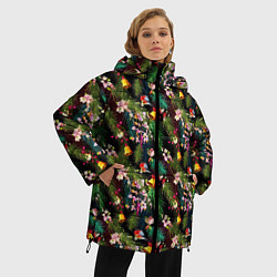 Куртка зимняя женская Новогодняя Ёлка, цвет: 3D-черный — фото 2
