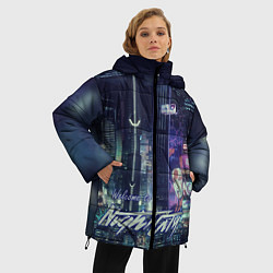 Куртка зимняя женская Welcome to Night City, цвет: 3D-черный — фото 2
