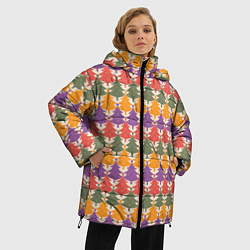 Куртка зимняя женская Ёлочки, цвет: 3D-черный — фото 2