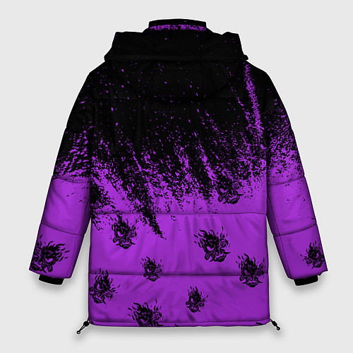 Женская зимняя куртка Cyberpunk neon / 3D-Черный – фото 2