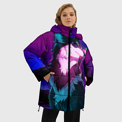 Куртка зимняя женская Сказочный волк, цвет: 3D-черный — фото 2