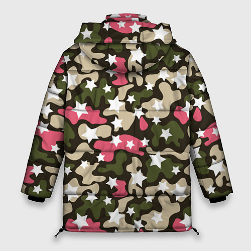 Женская зимняя куртка Позитивный камуфляж / 3D-Красный – фото 2