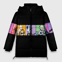 Куртка зимняя женская Genshin Impact - Полоса, цвет: 3D-светло-серый