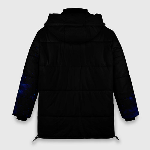 Женская зимняя куртка Волк Вселенная / 3D-Черный – фото 2
