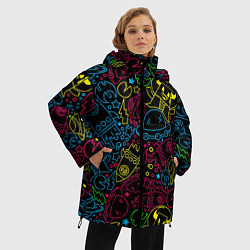 Куртка зимняя женская КОСМИЧЕСКИЙ НЕОН, цвет: 3D-черный — фото 2