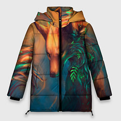 Куртка зимняя женская Волшебная лиса, цвет: 3D-светло-серый