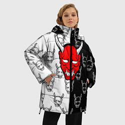 Куртка зимняя женская DEMON BLACKWHITE 2, цвет: 3D-красный — фото 2