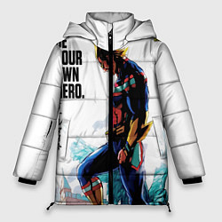 Куртка зимняя женская Геройская академия Всемогущий, цвет: 3D-светло-серый