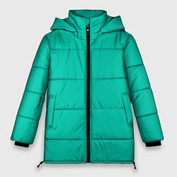 Куртка зимняя женская Бискайский зеленый без рисунка, цвет: 3D-черный