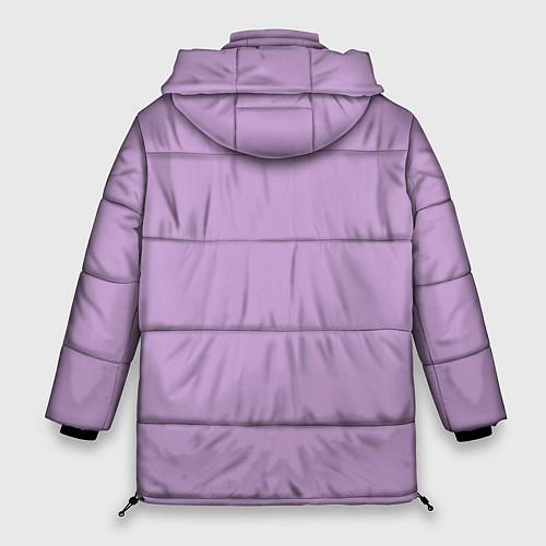 Женская зимняя куртка Глициниевый цвет без рисунка / 3D-Черный – фото 2