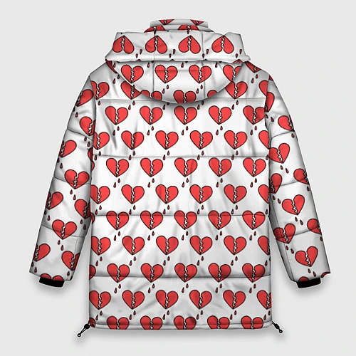 Женская зимняя куртка Разбитое Сердце / 3D-Черный – фото 2