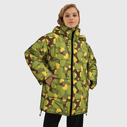 Куртка зимняя женская Сердечки камуфляж, цвет: 3D-черный — фото 2