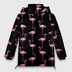 Куртка зимняя женская Фламинго Чёрная, цвет: 3D-черный