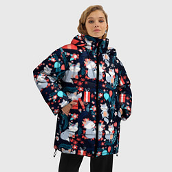 Куртка зимняя женская Котики Подарки, цвет: 3D-черный — фото 2
