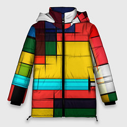 Женская зимняя куртка Абстрактные фигуры цвета