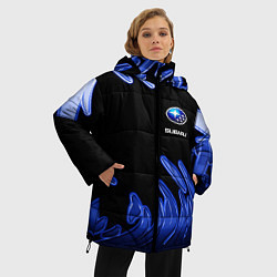 Куртка зимняя женская Subaru, цвет: 3D-черный — фото 2