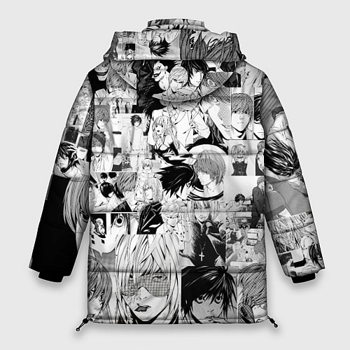 Женская зимняя куртка Тетрадь смерти / 3D-Черный – фото 2