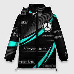 Куртка зимняя женская MERCEDES BENZ АКВАМАРИНОВЫЙ, цвет: 3D-черный