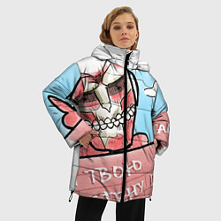 Куртка зимняя женская Титан Колосс Атака Титанов, цвет: 3D-светло-серый — фото 2