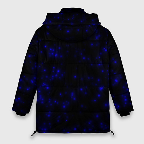 Женская зимняя куртка Неоновые бабочки / 3D-Черный – фото 2