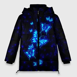Женская зимняя куртка Неоновые бабочки