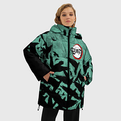 Куртка зимняя женская DEMON SLAYER KIMETSU NO YAIBA, цвет: 3D-черный — фото 2