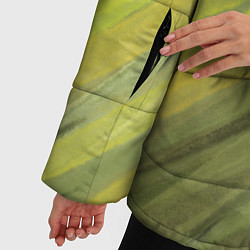 Куртка зимняя женская Акварельные линии, цвет: 3D-черный — фото 2