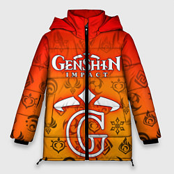 Куртка зимняя женская GENSHIN IMPACT, цвет: 3D-красный
