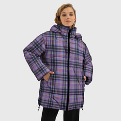 Куртка зимняя женская Узор в клетку, цвет: 3D-светло-серый — фото 2