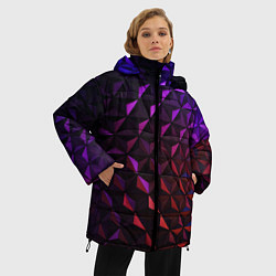 Куртка зимняя женская Неоновая Текстура, цвет: 3D-черный — фото 2