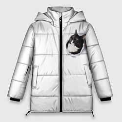 Куртка зимняя женская КОТ В СЕРДЦЕ, цвет: 3D-красный