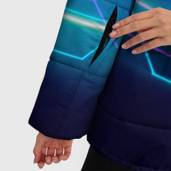 Куртка зимняя женская Лазерные лучи, цвет: 3D-черный — фото 2