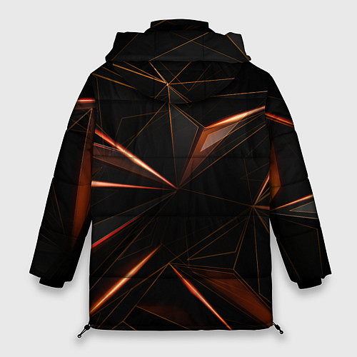 Женская зимняя куртка Геометрическая Абстракция / 3D-Черный – фото 2