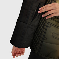 Куртка зимняя женская Неоновая внутренность 3D, цвет: 3D-черный — фото 2