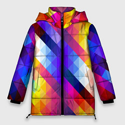 Куртка зимняя женская Пиксельная радуга, цвет: 3D-черный