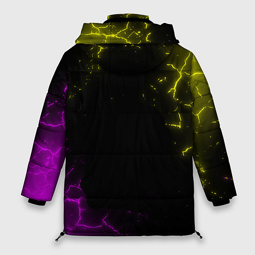 Женская зимняя куртка PUBG RETRO NEON ПАБГ НЕОН / 3D-Черный – фото 2