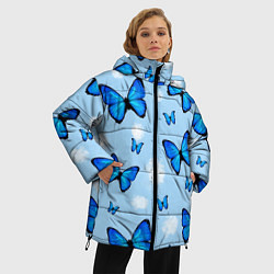 Куртка зимняя женская Бабочки Моргенштерна, цвет: 3D-красный — фото 2