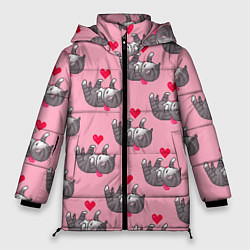 Женская зимняя куртка Пиксельные котики